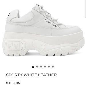 NAKED WOLFE SPORTY WHITE SNEAKERS